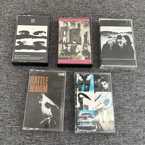 U2 Cassette Tape Lot of 5 Boy Joshua Tree Rattle and Hum Achtung Baby 80s 1991